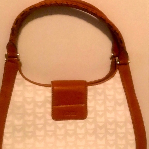 Hobo bag cloth cream canvas with M monogram. - Picture 8 of 10